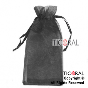 BOLSA NEGRO ORGANZA 25X15CM HS2628-18 x 1